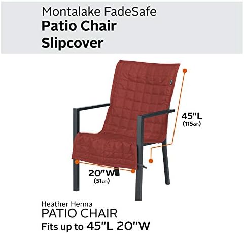 Classic Accessories Montlake Water-Resistant 45 Inch Patio Chair Slipcover, H...