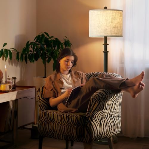 EJIAXIN Floor Lamps for Living Room - 60" Farmhouse Floor Lamp with Adju...