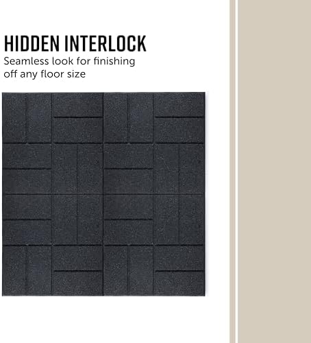 Playsafer Brick Rubber Interlocking Tiles | 16 X 16 | Easy Install for Indoor...