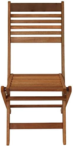 Sunnydaze Meranti Wood Outdoor Folding Patio Chairs - Set of 2