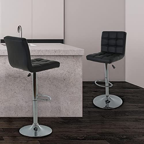 BestOffice Modern Bar Stool Set of 2 Barstools Height Adjustable Counter Heig...