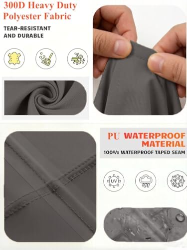 Round Patio Table Cover Outdoor Furniture Waterproof 96"Dia