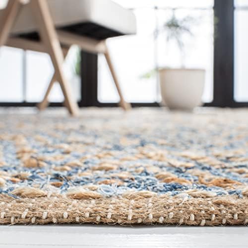 SAFAVIEH Cape Cod Collection Area Rug - 10' x 14', Natural & Blue...