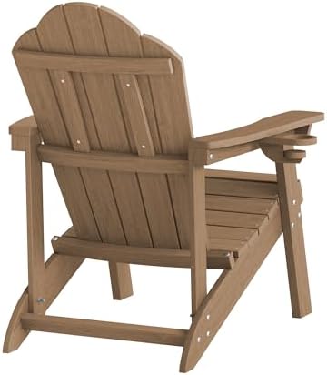 LUE BONA HDPE Adirondack Chairs Set of 2, Brown Fire Pit Chairs