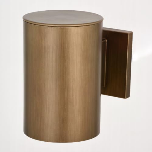 VAXCEL Chiasso Modern Outdoor Porch Light, 5" W x 7.25" H Gold Bras...