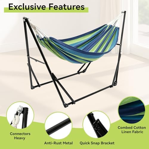 Portable Multifunctional Hammock Chair with Stand for Outside or Inside