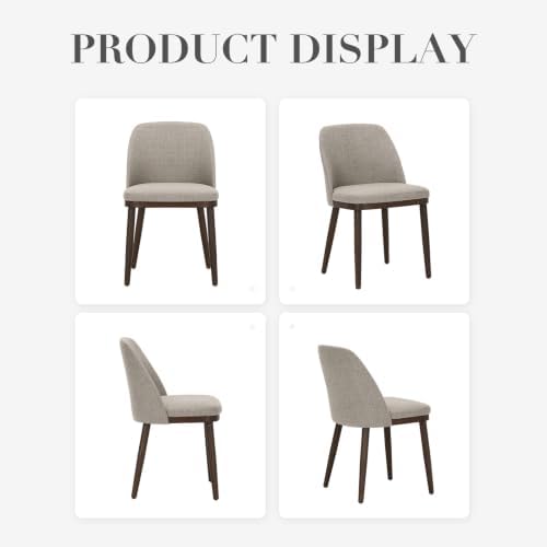 COLAMY Upholstered Dining Chairs Set of 4, Modern Kitchen Chairs with Back, F...
