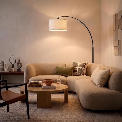 Brightech Logan Arc Floor Lamp, Bright Standing Lamp for Living Rooms, Office...