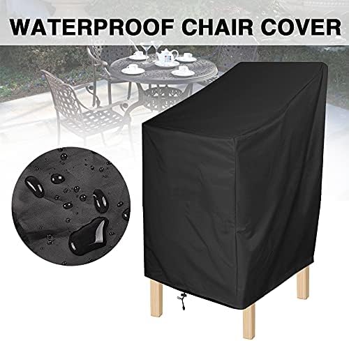ANMINY Stackable Outdoor Patio Chair Covers, 27"L x 27"W x 49"...