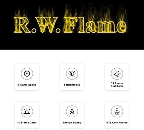 R.W.FLAME 42IN Recessed and Wall Mounted, The Thinnest Fireplace, Low Noise, ...