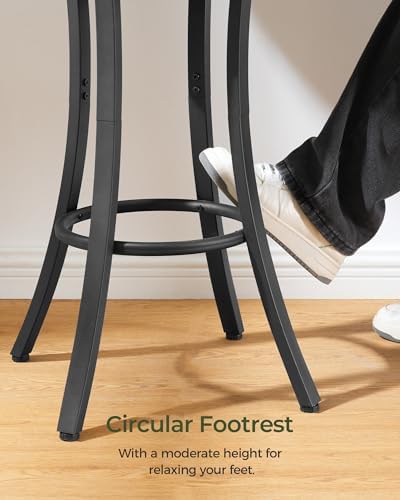 CHOEZON Round Bar Table, 2-Tier High Top & Counter Height Dining Table, f...