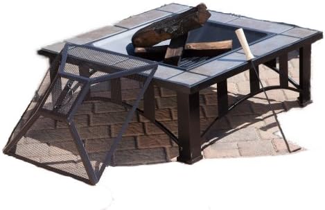 Bosmere Weatherproof Square Fire Pit Cover, 45" x 45" x 20", G...