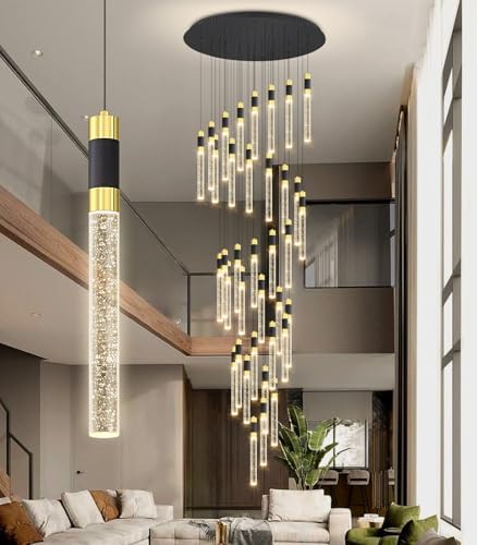 16 Foot High Ceiling Chandeliers for Living Room Entryway 32 Lights LED Light...