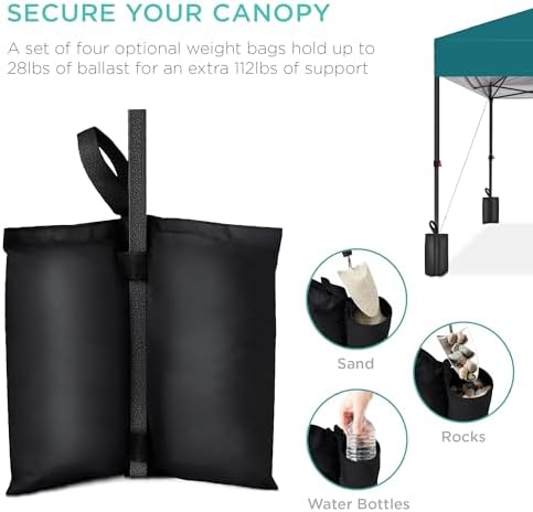 Best Choice Products 8x8 Pop Up Canopy Tent, EZ Setup, Cerulean