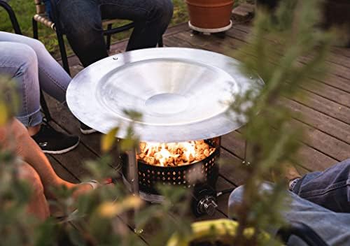 AL28 - Portable Fire Pit Heat Deflector, Lightweight Detachable Aluminum Shie...