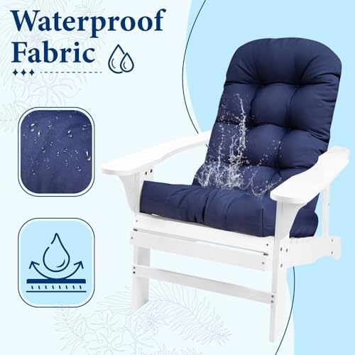 Outdoor Rocking Chair Cushions Printing Waterproof Adirondack Chair Cushion