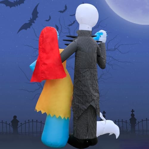 6Ft Inflatable Halloween Outdoor Yard Decoration - Halloween Skeleton Couple ...