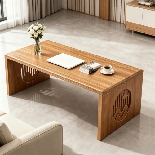 Foldable Japanese Floor Table, Low Folding Coffee Table Small