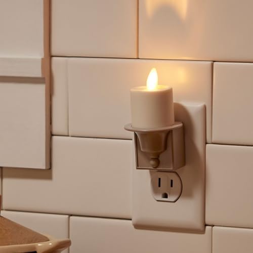 Luminara Flameless Candle Nightlight w/Dusk to Dawn Light Dark Auto Sensor, T...