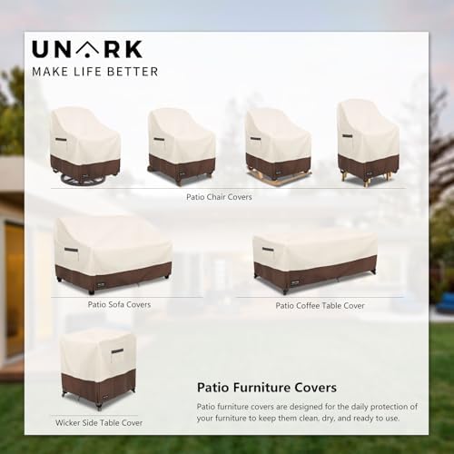 Outdoor Swivel Patio Chair Cover 4 Pack,600D Waterproof Heavy Duty Outdoor Ch...