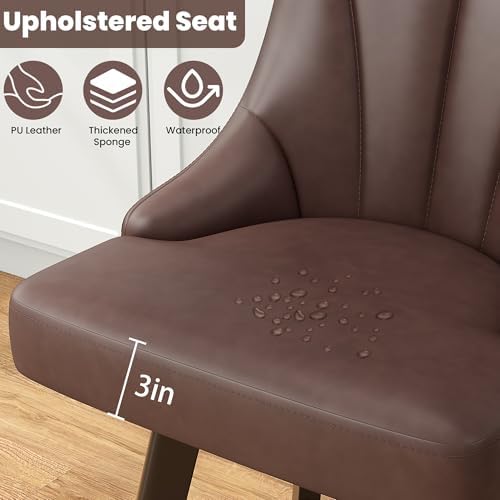 YaFiti Swivel Bar Stools with Backs, 24" Counter Height Bar Stools Set of 2