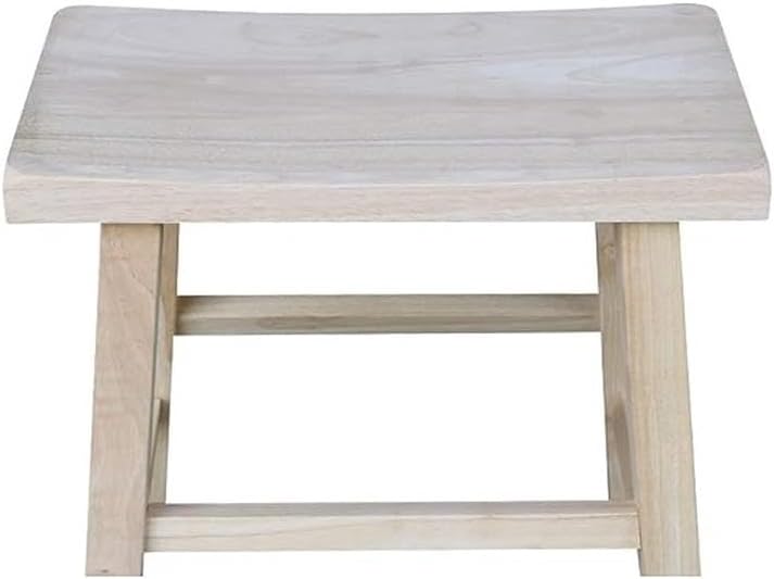International Concepts Saddle Seat Stool, 18-Inch Seat Height, Solid Parawood...