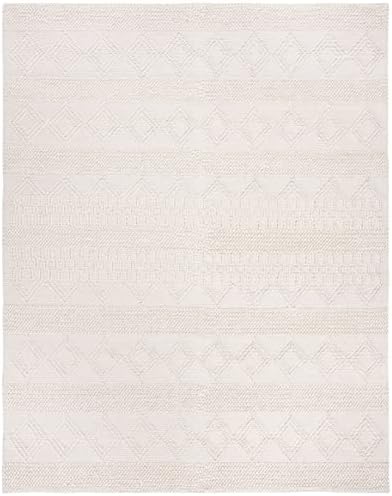 SAFAVIEH Area Rug 8x10 - Natura Collection - Large - Ivory, Handmade Wool &am...