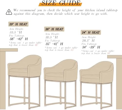 Modern Counter Height Bar Stools Set of 2 with Arms,White Leather