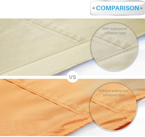 Patio Paradise 12' x 12' Sun Shade Sail Waterproof Gray Rectangle Sha...