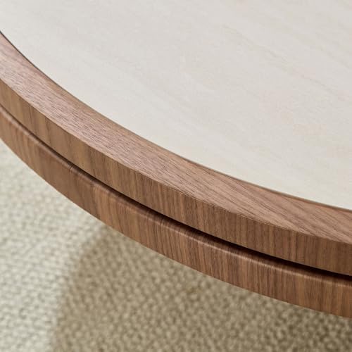 Sintered Stone Coffee Table Set of 2, 2 Piece Coffee Table and End Table Set ...