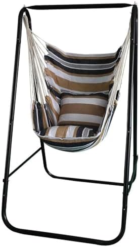Hammock Chair with Stand,Hammock Chair Stand with Hanging Swing Chair Include...