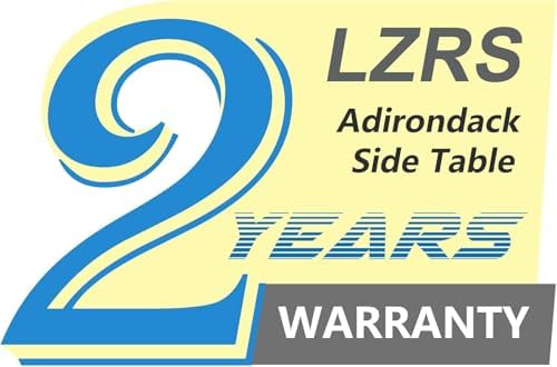 LZRS Round Adirondack Side Table Double End Table, Outdoor Side Tables for Pa...