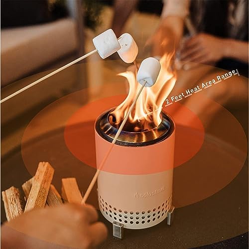 Solo Stove Mesa, 5.1 Inch Tabletop Fire Pit with Stand - Smokeless, Stainless...