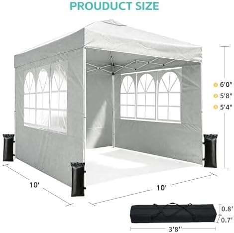 10x10 one push pop up canopy tent with shown in use