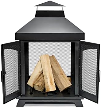 Endless Summer 45" Wood Burning Steel Outdoor Fireplace