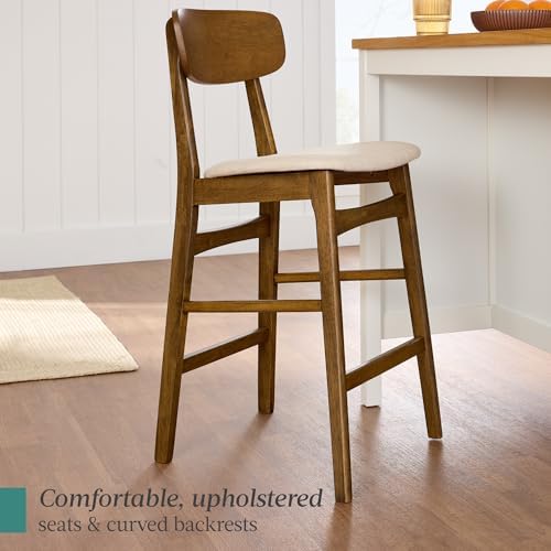 Best Choice Products Bar Stool Set of 2, Modern Farmhouse Counter Height Stoo...