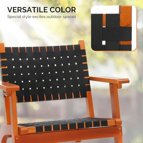 VINGLI Outdoor Armchair, Wooden Adirondack Chair All-Weather Wooden Patio Cha...