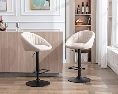 CIMOTA Swivel Adjustable Bar Stools Set of 2 Modern Counter Stools Bar Chairs...