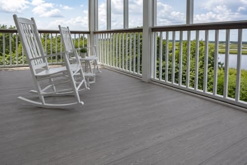 d-c-fix Outdoor Flooring Roll - Grey Oak Wood - 6' x 12', 72 sq.ft - ...