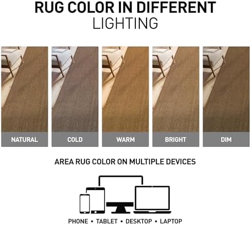 Rugshop Modern Diamond Grid Area Rug for Patio Natural/Jute 4' x 6'