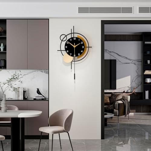 Wall Clock for Living Room Decor Modern Clock Pendulum Silent