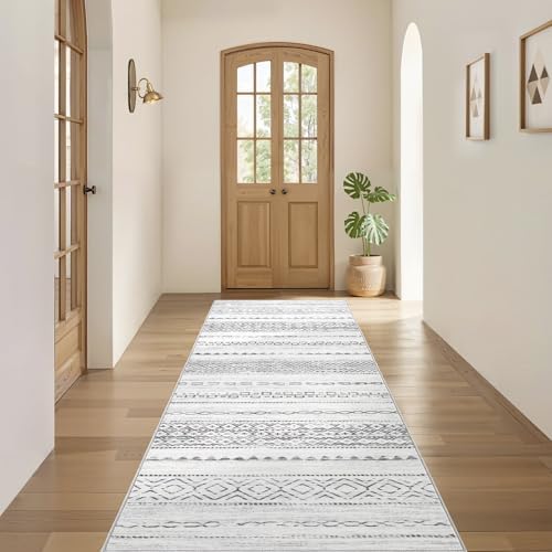 Nakagishi Runner Rug Kitchen Washable Rugs: 3x8 Non-Slip Boho Soft Modern Sta...