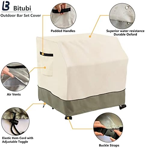 Bitubi 41 Inch Outdoor Bar Set Cover 600D Oxford Cloth Heavy Duty Waterproof ...