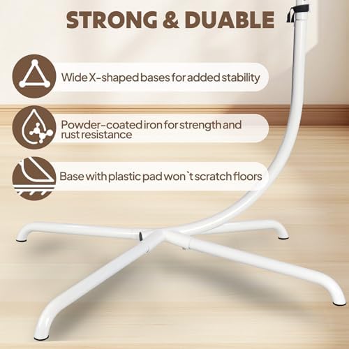 Chihee Hanging Egg Chair Stand,Strong Iron Hammock Chairs Frame with Spring H...