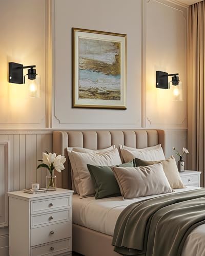 Wireless Battery Operated Wall Sconce Set of Two with Remote Control