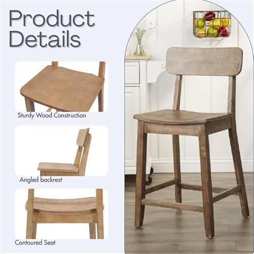 Boraam Torino Counter Height Stool - Barnwood Wire-Brush
