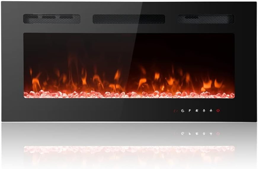 Electric Fireplace Inserts Freestanding Heater for The Living Room Floating F...
