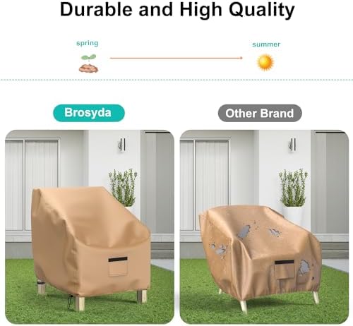2 Pack Outdoor Patio Chair Covers Waterproof 32"Wx37"Dx36"H, B...