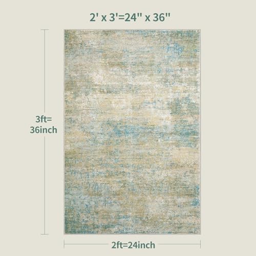 Tangsoo Abstract 5x7 Washable Area Rugs for Living Room, Non Slip Large Rug