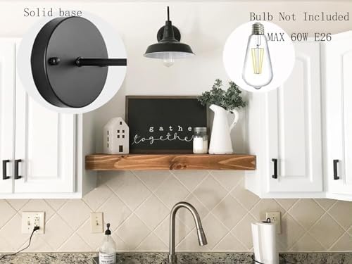 BRIGHTESS Bathroom Light Fixtures,Black Vanity Light, Decor Barn Light,E26 Fa...